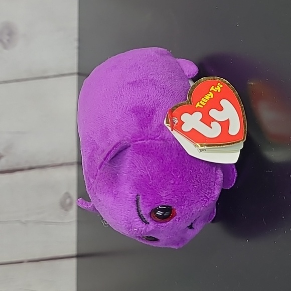 2017 Teeny Tys Beanie Baby Mini Devil Halloween Purple Plush Stuffed Animal Toy - Picture 4 of 14